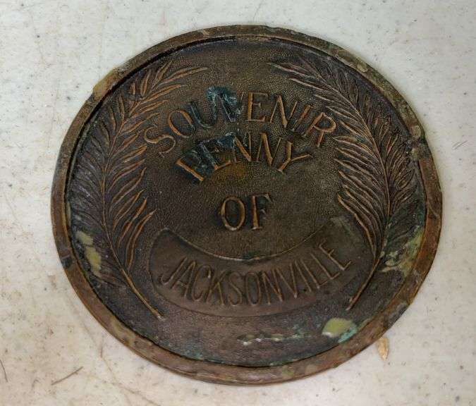 3in Souvenir Penny of Jacksonville and Put and Take Spinners