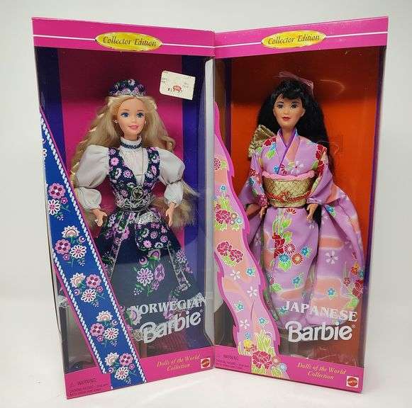 Norwegian & Japanese Barbie, Dolls of the World