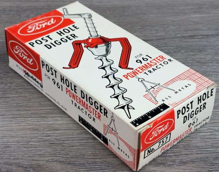 Ford Post Hole Digger For 961, 1/12, Hubley, Original Box