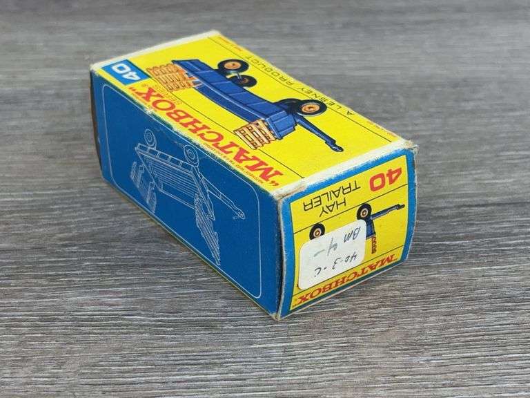 Friction Fire Truck W/Siren Empty Box, Made In China, MF 718; Matchbox #40 Hay Trailer Empty Box; Tomica ME 1155 Empty Box, 1/74