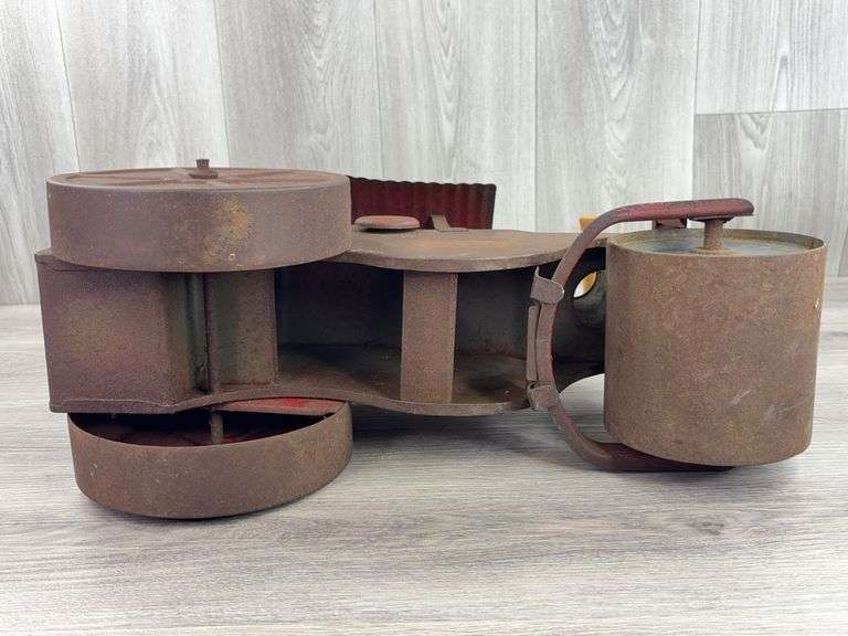 Keystone Ride-On Steam Roller, 20”L, Metal & Wood