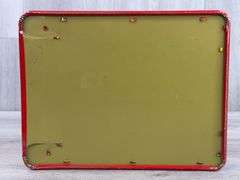 Marx Toys Tin Barn W/Working Door, 10 1/2”Wx8 1/4”Dx7 3/4”H