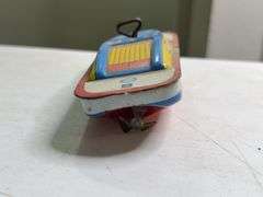 Ohio Art Tin Wind Up Speed Motor Boat Toy