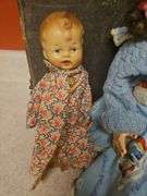Antique Plastic Dolls, no marks, 22 and 10 in. Tall