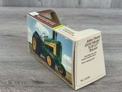 John Deere DC-3 Airplane Empty Box-SpecCast; Model A 40th Anniversary Empty Box, 1/16; JD Model A & 630LP, MH 44 & Case 500 Empty Boxes-1/43, Ertl; JD Cotton Picker Empty Box-1/80