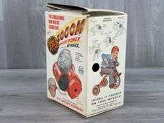 Marx Toys Battery Powered Motor Sound Unit, 8”H, Original Box-Torn End Flaps, Clean Battery Compartment, Mounting Hardware Included