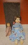 Antique Plastic Dolls, no marks, 22 and 10 in. Tall