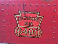 Keystone R.R. 6400 Ride-On Locomotive Engine, 26”L, Metal & Wood