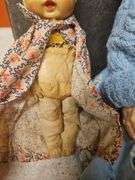 Antique Plastic Dolls, no marks, 22 and 10 in. Tall