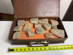 Lot Of Hammerstones And Celts In Case