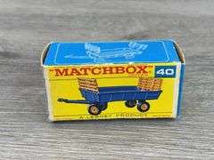 Friction Fire Truck W/Siren Empty Box, Made In China, MF 718; Matchbox #40 Hay Trailer Empty Box; Tomica ME 1155 Empty Box, 1/74