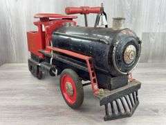 Keystone R.R. 6400 Ride-On Locomotive Engine, 26”L, Metal & Wood