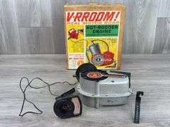 Mattel Inc. Real Motor Roar Hot-Rodder Engine, Battery Operated, 8 1/2”H, Some Broken Parts, Original Box