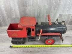 Keystone R.R. 6400 Ride-On Locomotive Engine, 26”L, Metal & Wood