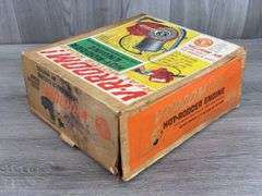 Mattel Inc. Real Motor Roar Hot-Rodder Engine, Battery Operated, 8 1/2”H, Some Broken Parts, Original Box