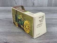 John Deere DC-3 Airplane Empty Box-SpecCast; Model A 40th Anniversary Empty Box, 1/16; JD Model A & 630LP, MH 44 & Case 500 Empty Boxes-1/43, Ertl; JD Cotton Picker Empty Box-1/80