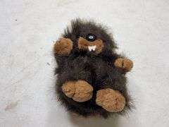 Vintage Ganz Billy Beaver Plush Small Dark Brown