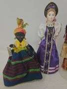 Small Dolls: Mexico, Russia, India, Caribbean, 7-10-in. In height
