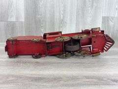 Clark Company Hill Climber Train Climber Engine & Tender, 21”L, Rolls When Pushed, Missing Smoke Stacks