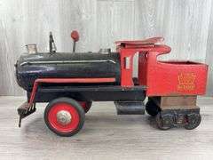 Keystone R.R. 6400 Ride-On Locomotive Engine, 26”L, Metal & Wood