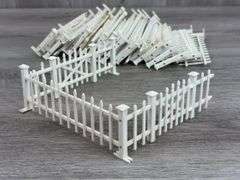 35 Fence Sections, Most 6 1/4” L, Plastic