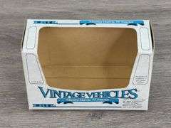 John Deere DC-3 Airplane Empty Box-SpecCast; Model A 40th Anniversary Empty Box, 1/16; JD Model A & 630LP, MH 44 & Case 500 Empty Boxes-1/43, Ertl; JD Cotton Picker Empty Box-1/80