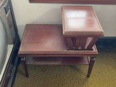 RCA ColorTrack Console Television and Two Tier Accent Table