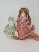 Porcelain Dolls, 10 & 14 in.,