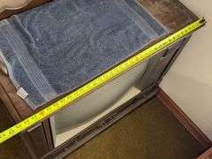 RCA ColorTrack Console Television and Two Tier Accent Table