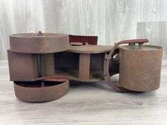 Keystone Ride-On Steam Roller, 20”L, Metal & Wood