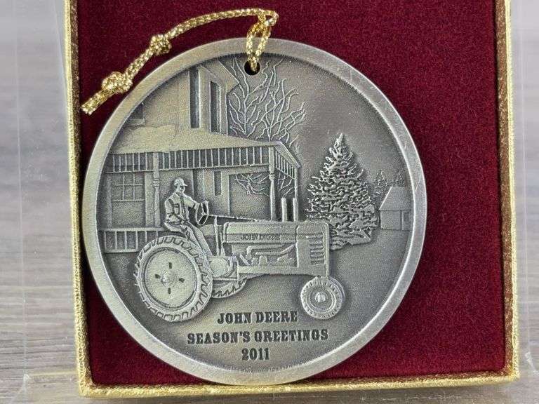 4 John Deere 2011, 2012, 2014 & 2017 Christmas Ornaments