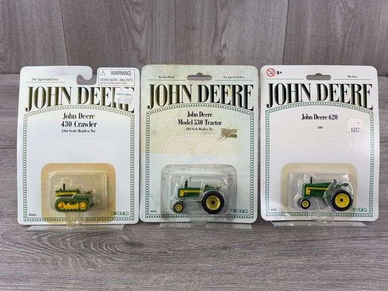 John Deere 430 Crawler, 530 WF Duals & 620 NF, 1/64, Ertl