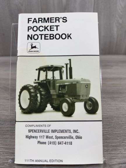 John Deere Farmer’s Pocket Notebook, Spencerville Implements, Inc.