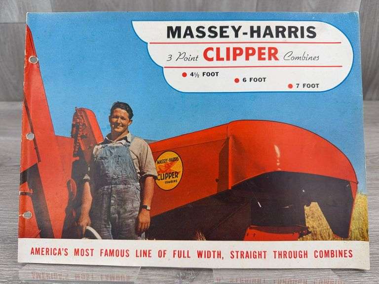 Massey-Harris 3 PT. Clipper Combines Brochure, 4 1/2’, 6’ & 7’
