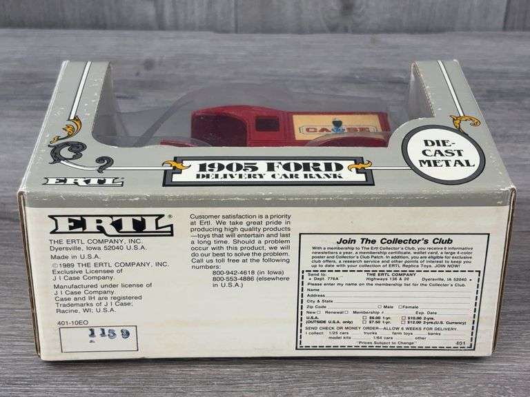 1905 Case Ford Delivery Car Bank, 1/25, Ertl