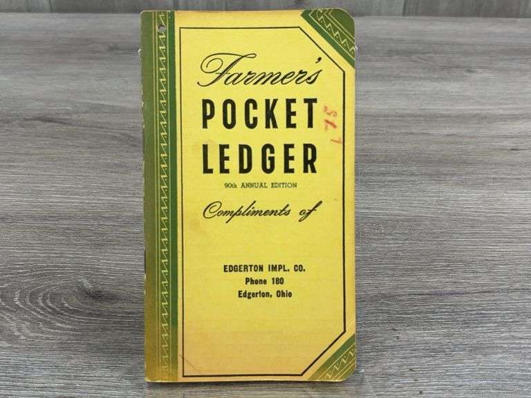 1956 Farmer's Pocket Ledger, Edgerton Impl. Co., Edgerton, Ohio