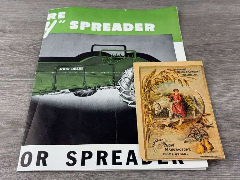 John Deere Pamphlet & Model H Spreader Poster