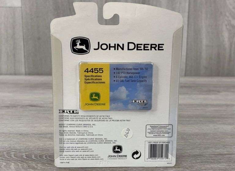 John Deere 4455 WF Duals, 1/64, Ertl Britains