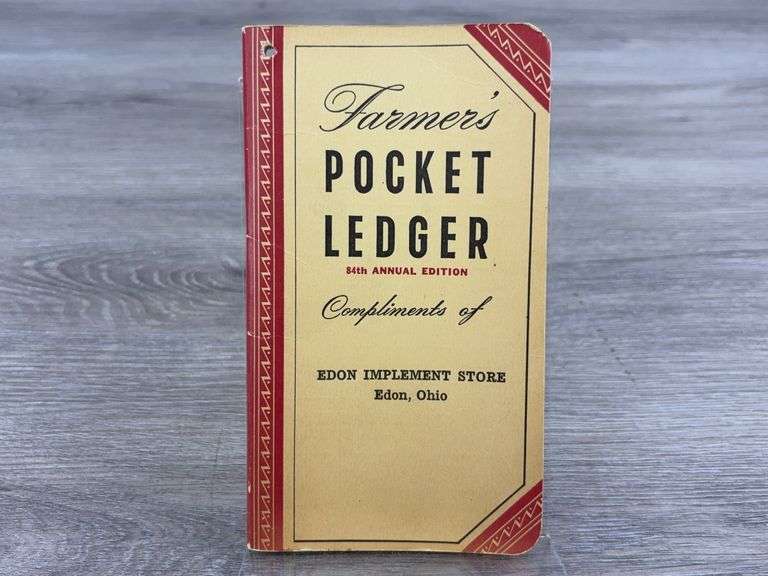 1950 Farmer's Pocket Ledger, Edon Implement Store, Edon, Ohio