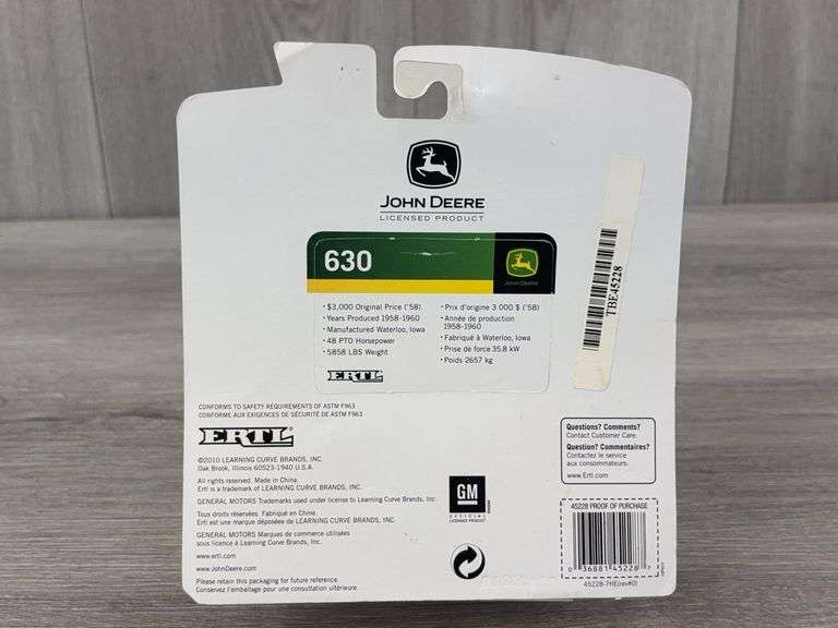 1959 John Deere 630 WF & ‘59 Chevy El Camino, 1/64, Ertl