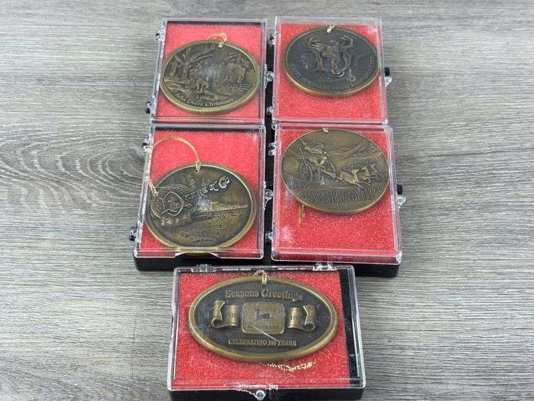 5 John Deere 1993-97 Christmas Ornaments