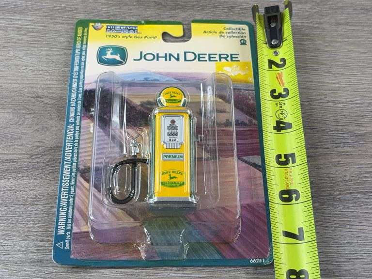 John Deere 1950’s Style Gas Pump, Gearbox Toys, 3 3/8” Long