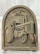 John Deere B Rustic Tractor Plaque, 6”W