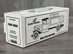 1995 Going To Farm Progress Stake Truck Bank W/Crates, 7 3/4” Long, Box & Toy Signed By Joseph L. Ertl, Scale Models, Serial #169