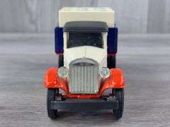 1995 Going To Farm Progress Stake Truck Bank W/Crates, 7 3/4” Long, Box & Toy Signed By Joseph L. Ertl, Scale Models, Serial #169