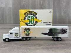 Freightliner 120 John Deere Self-Propelled Combines Tractor Trailer, 1/64, 50 Yrs. Of Leadership, Ertl Collectibles