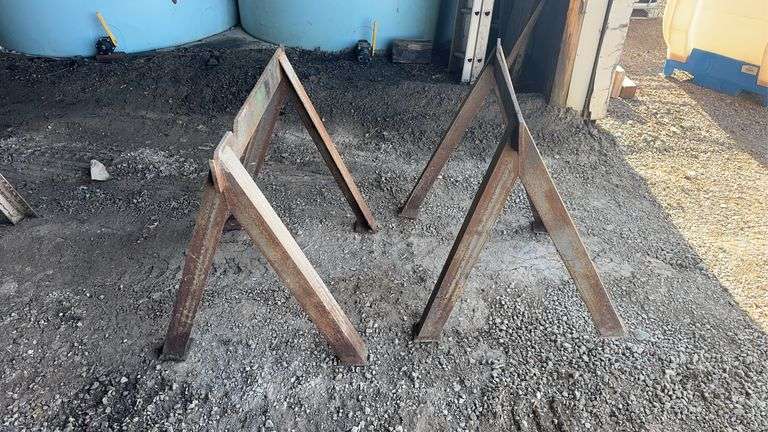 Heavy Duty Steel Saw Horses 32”Tall X 36” Wide - Qty. 2