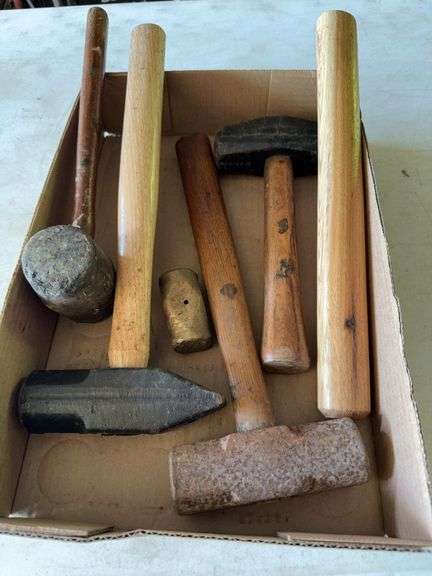 Assorted Hammers and Mallets Collection Including Kirk Brass