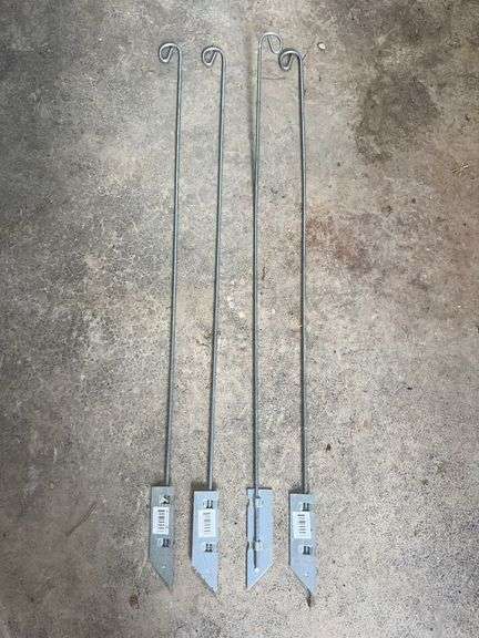 Stier Steel Galvanized Loop Top Ground Stakes Lot of Four