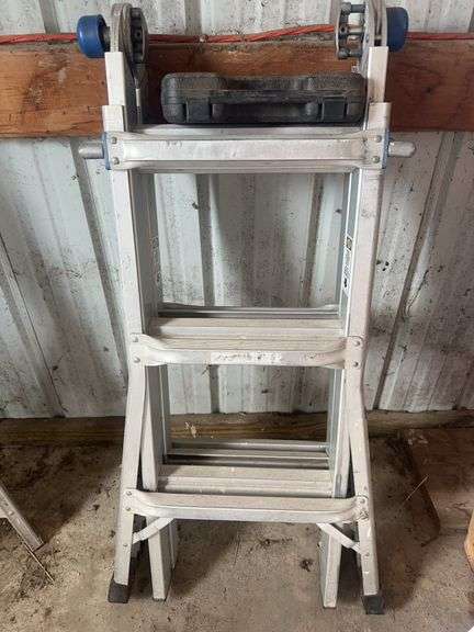 Werner Telescoping Multi Ladder With Static Hinge Adapter Kit